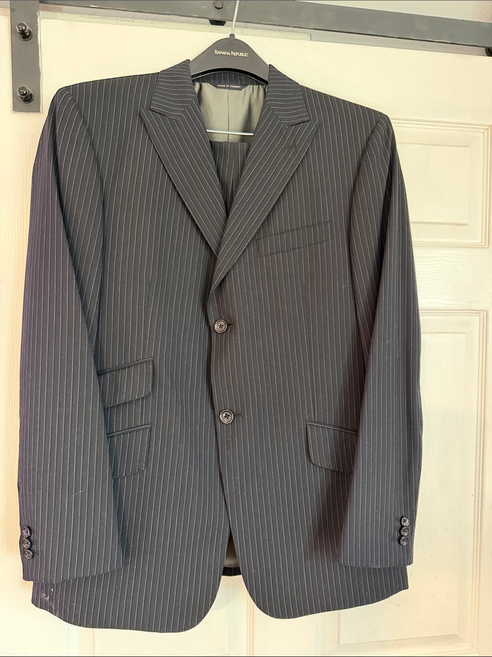 Banana Republic Men's Charcoal Pinstripe Suit Jacket and pants